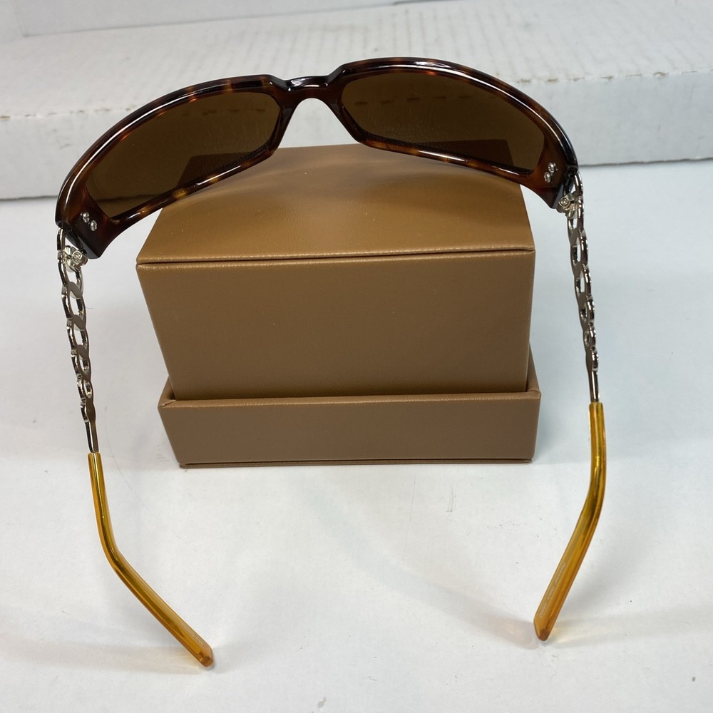 Personal optics Vintage Women's‎  Sunglasses Brown & Amber Silver Circles Frame - Picture 5 of 6